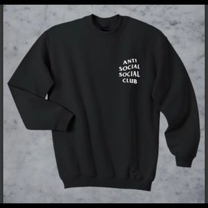 Anti Social Social Club Black Crewneck Sweatshirt - Size M
